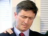 MP Svend Robinson crying at his resignation in BC